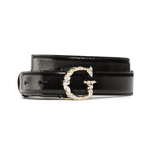 GUESS CINTURA DONNA IN VERNICE STRASS BRILLANTINI LOGO FIBBIA CINTA BW7745VIN25
