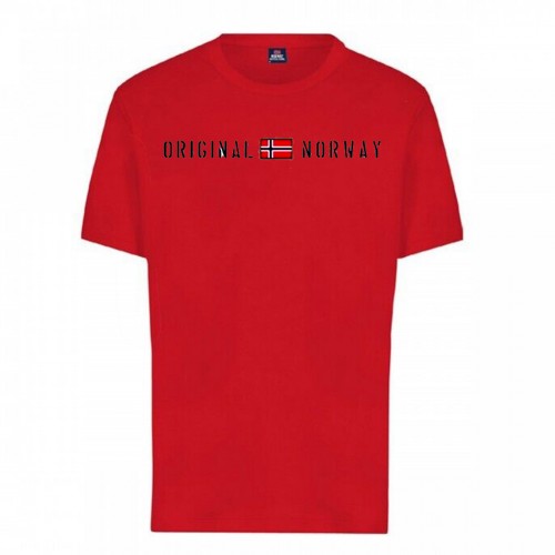 NORWAY MAGLIETTA T-SHIRT UOMO MAGLIA COTONE SPORT LOGO FRONTALE 836011