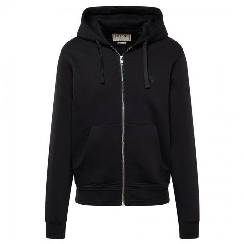 GUESS FELPA UOMO INVERNALE GARZATA FULL ZIP CAPPUCCIO MAGLIA SPORT M3BQ48K9Z21