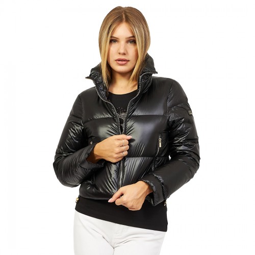 YES-ZEE GIUBBOTTO GIUBBINO DONNA GIRL CORTO TRAPUNTATO COLLO ALTO J059/O100