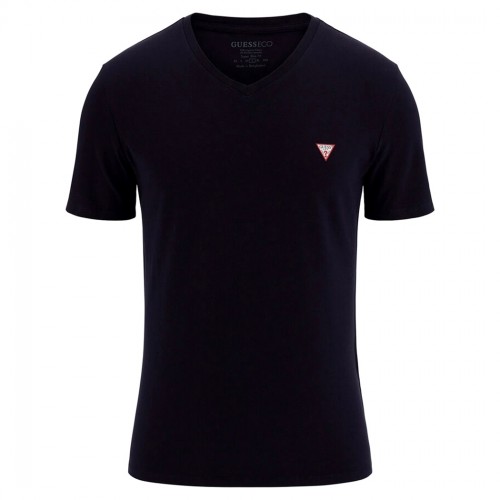 GUESS T-SHIRT UOMO SCOLLO A V MAGLIA COTONE JERSEY STRETCH LOGO SLIM M2YI37I3Z14