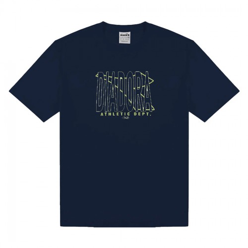 DIADORA T-SHIRT SS TWO TIMES BIG LOGO UOMO MAGLIA COTONE TINTA UNITA 102.180402