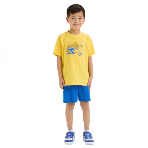 DIADORA JB.SET SS RIDDLE COMPLETO COTONE BAMBINO T-SHIRT PANTALONCINI 102.180456