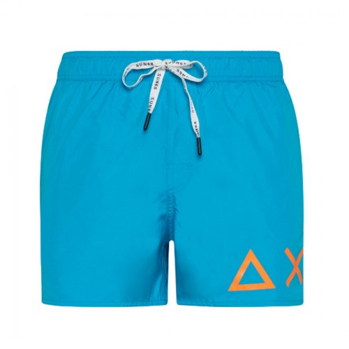 SUN68 BEACH MAN SWIM PANT SOLID BIG LOGO FLUO COSTUME BAGNO UOMO BOXER H19102