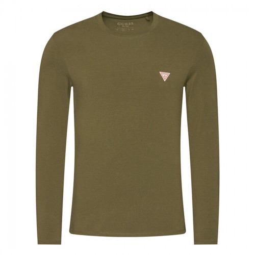 GUESS T-SHIRT UOMO MAGLIA COTONE MANICA LUNGA SPORT STRETCH BASIC M2YI28J1314