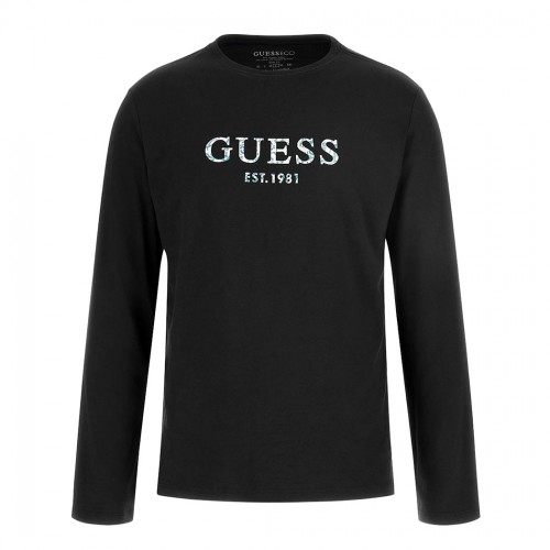 GUESS T-SHIRT UOMO MAGLIA COTONE MANICA LUNGA SPORT STRETCH BASIC M4YI39J1314