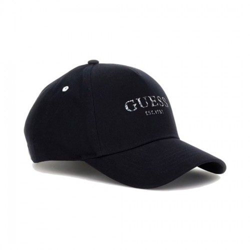 GUESS CAPPELLO BERRETTO VISIERA HAT UOMO TELA COTONE LOGO FRONTALE M4YZ10WF8V0