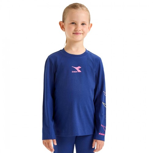 DIADORA JG.T-SHIRT LS LOGO MAGLIA BAMBINA COTONE MANICA LUNGA 102.180959