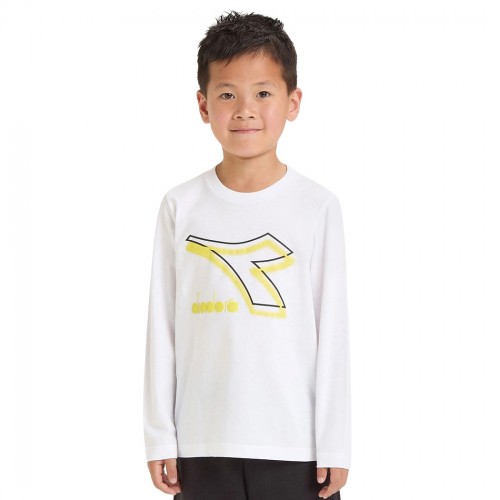 DIADORA JG.T-SHIRT LS LOGO MAGLIA BAMBINO COTONE MANICA LUNGA 102.181439