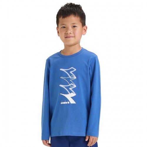 DIADORA JG.T-SHIRT LS LOGO MAGLIA BAMBINO COTONE MANICA LUNGA 102.181439