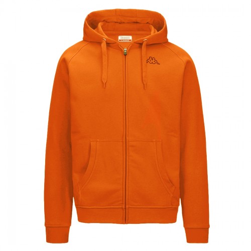 KAPPA LOGO JACK SLIM FELPA UOMO CAPPUCCIO APERTA CERNIERA TASCA SPORT 302EVA0