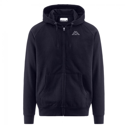 KAPPA LOGO JACK SLIM FELPA UOMO CAPPUCCIO APERTA CERNIERA TASCA SPORT 302EVA0