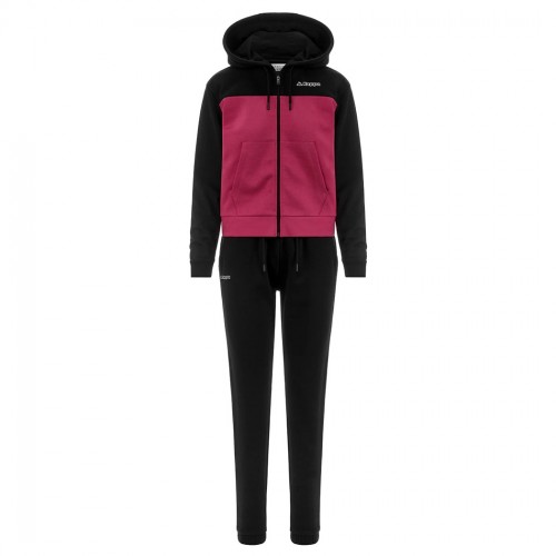 KAPPA TUTA DONNA TRACKSUIT INVERNALE FELPA PANTALONI CAPPUCCIO LOGO FESA 331R2PW