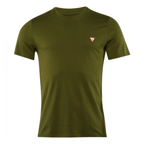 GUESS T-SHIRT UOMO MAGLIA COTONE JERSEY STRETCH LOGO TRIANGOLO BASIC M2YI36I3Z14