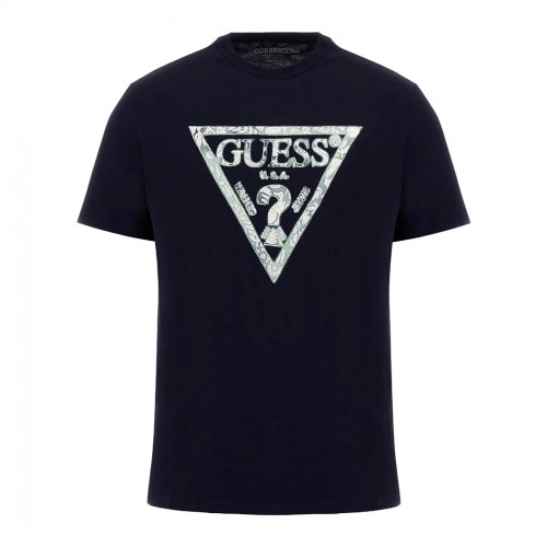 GUESS T-SHIRT UOMO MAGLIA COTONE JERSEY STRETCH LOGO TRIANGOLO SPORT M5GI06I3Z14