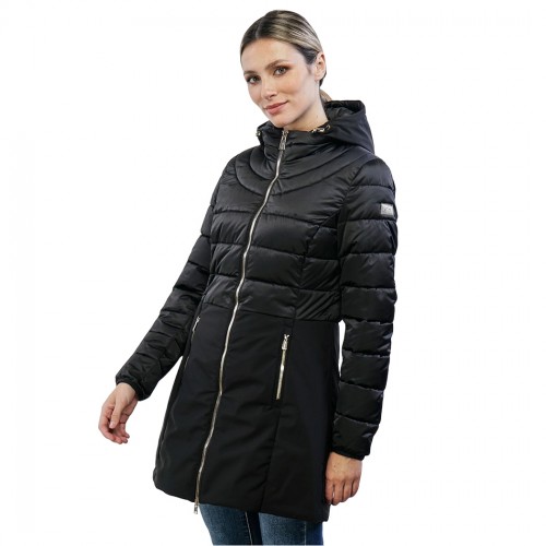 YES-ZEE GIUBBOTTO COPPOTTO DONNA GIUBBINO GIACCA CAPPUCCIO AMOVIBILE O003/M800