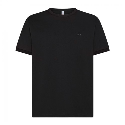 SUN68 T-SHIRT JERSEY MERCERIZED MAN UOMO GIROCOLLO LOGO COTONE TEE MAGLIA T35129