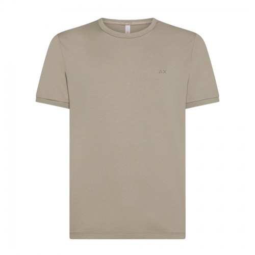 SUN68 T-SHIRT JERSEY MERCERIZED MAN UOMO GIROCOLLO LOGO COTONE TEE MAGLIA T35129