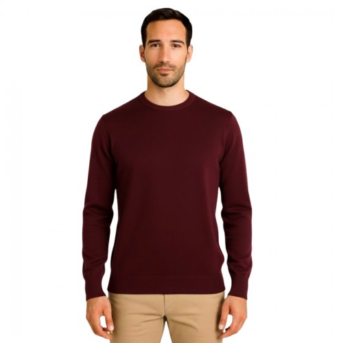 BUGER PULLOVER UOMO IN VISCOSA MAGLIA MAGLIONE GIROCOLLO PARICOLLO 52044