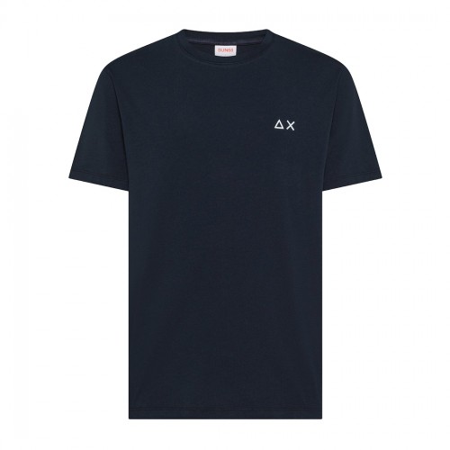 SUN68 T-SHIRT UOMO JERSEY COTONE GIROCOLLO LOGO RICAMATO MAGLIA SPORT T36104