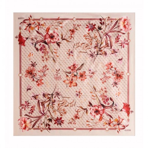 GUESS FOULARD STAMPA FLOREALE DONNA LOGO SCIARPA PASHMINA SCIALLE AW5479SIL90