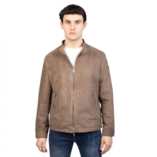 BUGER GIACCA GIUBBINO UOMO PRIMAVERILE IN DAINETTO ECOLOGICO COLLO COREANO 52240