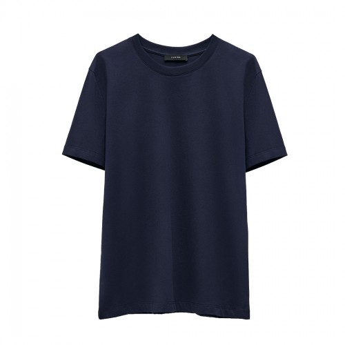 LUMINA T-SHIRT DONNA LEGGERMENTE OVER MAGLIA MAGLIETTA COTONE COMODA L8869