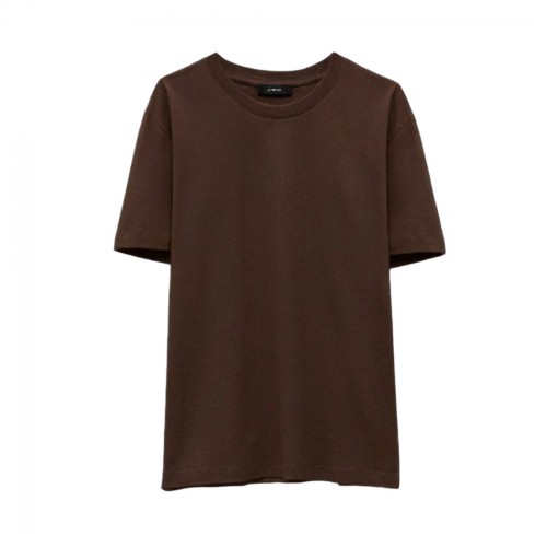 LUMINA T-SHIRT DONNA LEGGERMENTE OVER MAGLIA MAGLIETTA COTONE COMODA L8869
