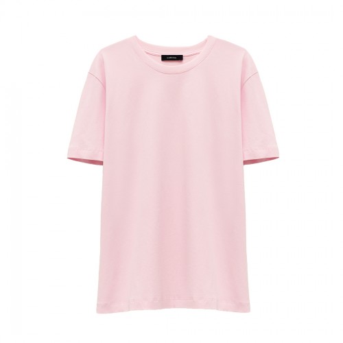 LUMINA T-SHIRT DONNA LEGGERMENTE OVER MAGLIA MAGLIETTA COTONE COMODA L8869