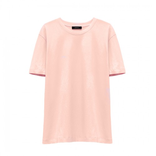 LUMINA T-SHIRT DONNA LEGGERMENTE OVER MAGLIA MAGLIETTA COTONE COMODA L8869