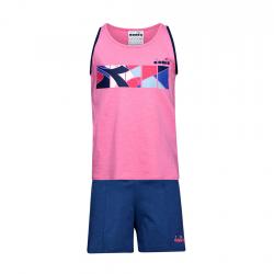 DIADORA JG SET FREGIO COMPLETINO COTONE BAMBINA CANOTTA PANT