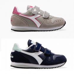 DIADORA SIMPLE RUN UP TD GIRL SCARPE BAMBINA STRAPPO SNEAKER