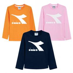 DIADORA JU.T-SHIRT LS CHROMIA MAGLIA BAMBINI COTONE MANICA L