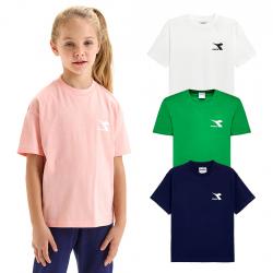 DIADORA JU.T-SHIRT SS SL MAGLIA BAMBINO BAMBINA UNISEX COTON