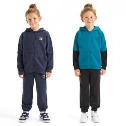 DIADORA JB.TRACKSUIT HD FZ NEON TUTA FELPA COMPLETO BAMBINI 