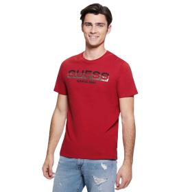 GUESS T-SHIRT UOMO MAGLIA COTONE JERSEY STRETCH LOGO FR