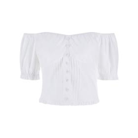 GUESS BLUSA TOP SATIN DI COTONE T-SHIRT MAGLIA GIRL DON