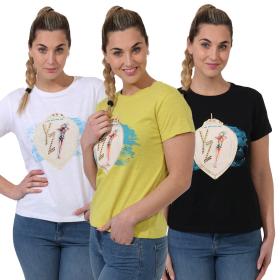 YES-ZEE T-SHIRT DONNA RAGAZZA GIRL MAGLIA LOGO MAGLIETT