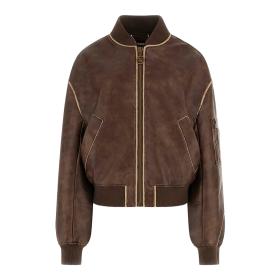 GUESS GIUBBINO BOMBER EFFETTO VINTAGE DONNA GIRL CORTO 