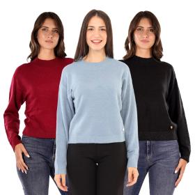 YES ZEE MAGLIA DONNA INVERNO MAGLIONE LUREX PULLOVER LU