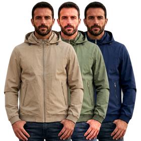 BUGER GIACCA GIUBBINO UOMO PRIMAVERILE CAPPUCCIO AMOVIB