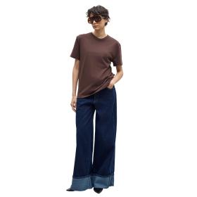 LUMINA T-SHIRT DONNA LEGGERMENTE OVER MAGLIA MAGLIETTA 
